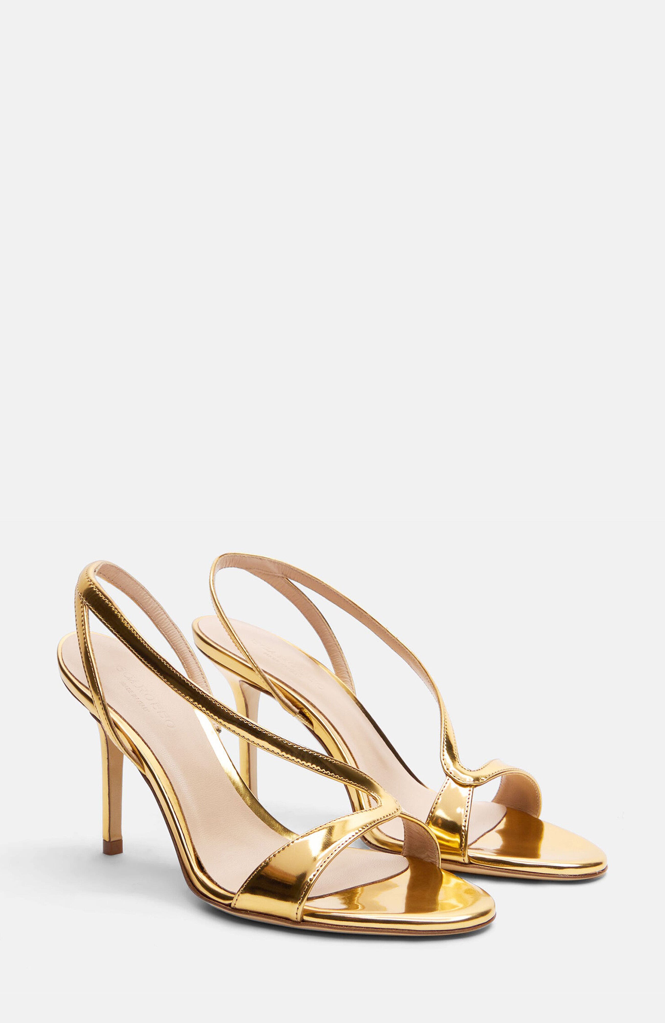 Paula Sandals, Main, color, Gold - Metal