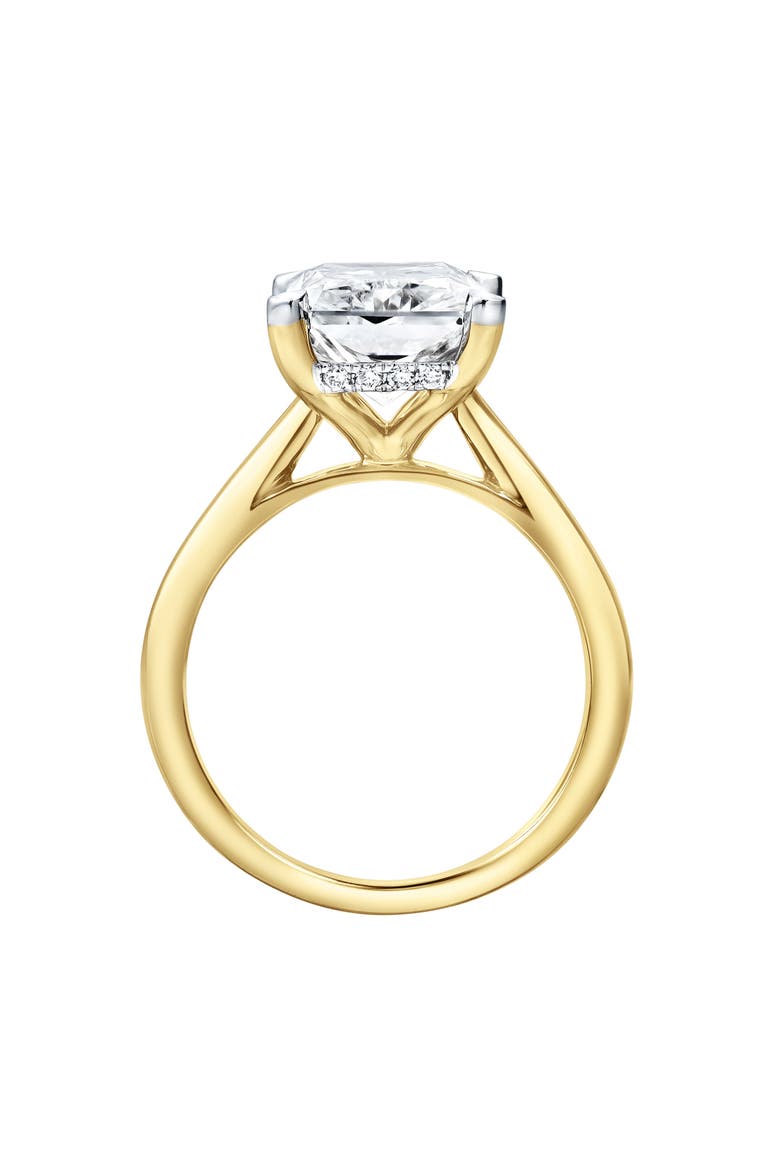 Aelo 14K Gold Radiant Cut Lab Grown Diamond Hidden Halo Engagement Ring - 5.1 Ct, Alternate, color, 14K Yellow Gold