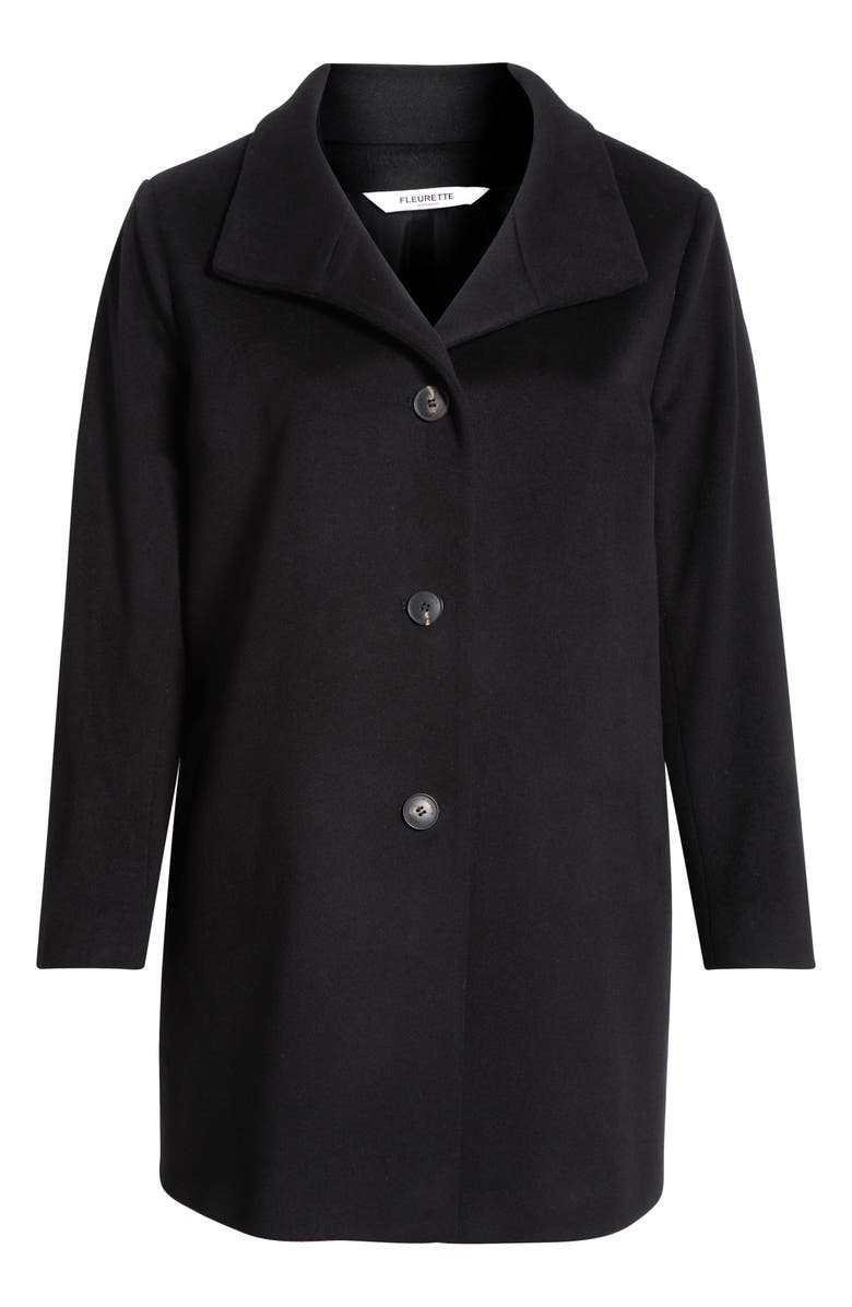 Fleurette Grace Wool Coat, Main, color, Black