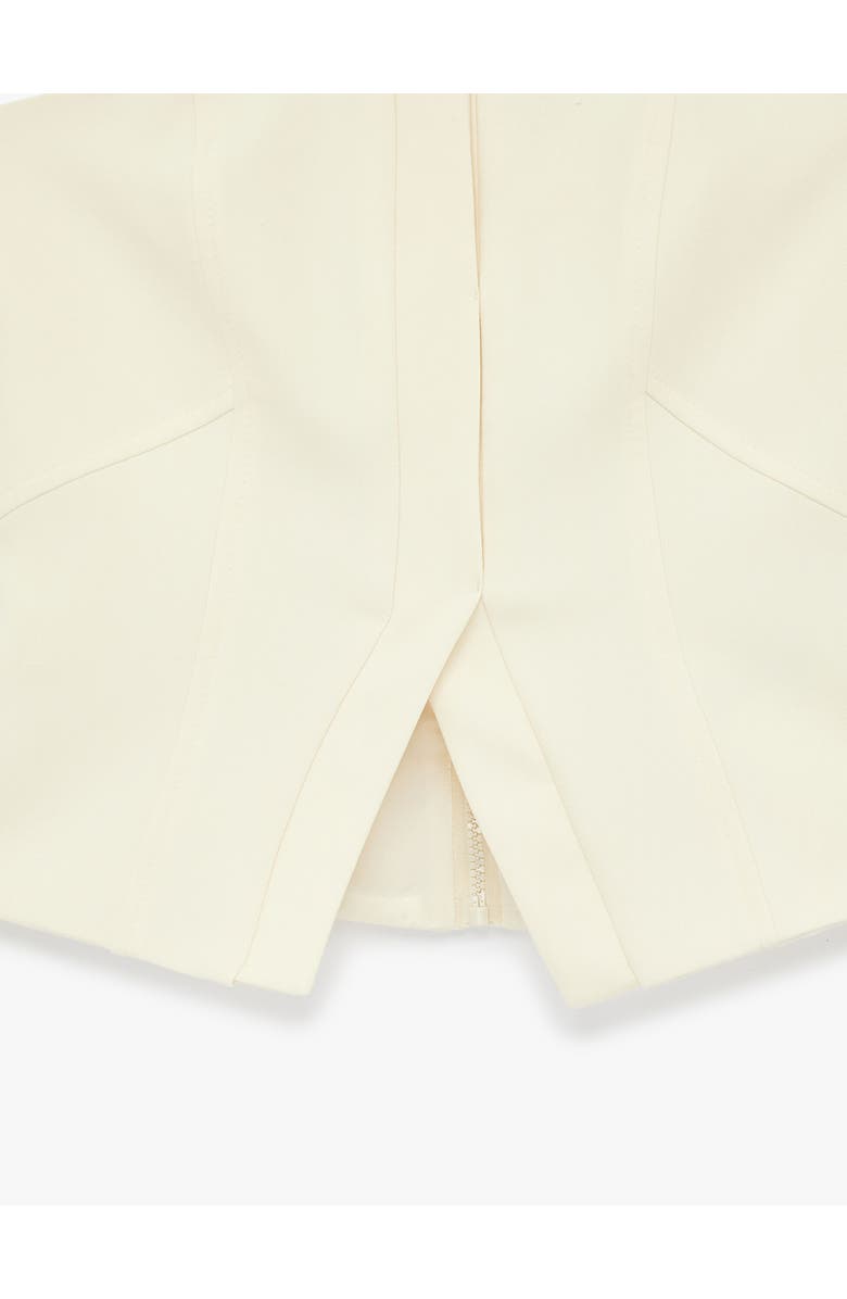 Koton Fitted Strapless Top, Alternate, color, Ecru