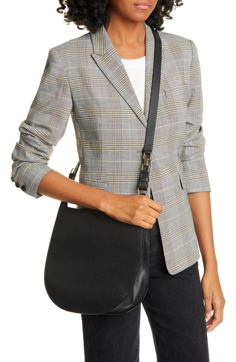 Valextra Medium Weekend Leather Hobo, Alternate, color,