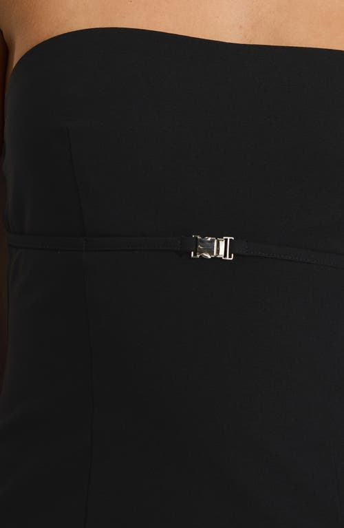 Princess Polly Flounce Strapless Top In Black