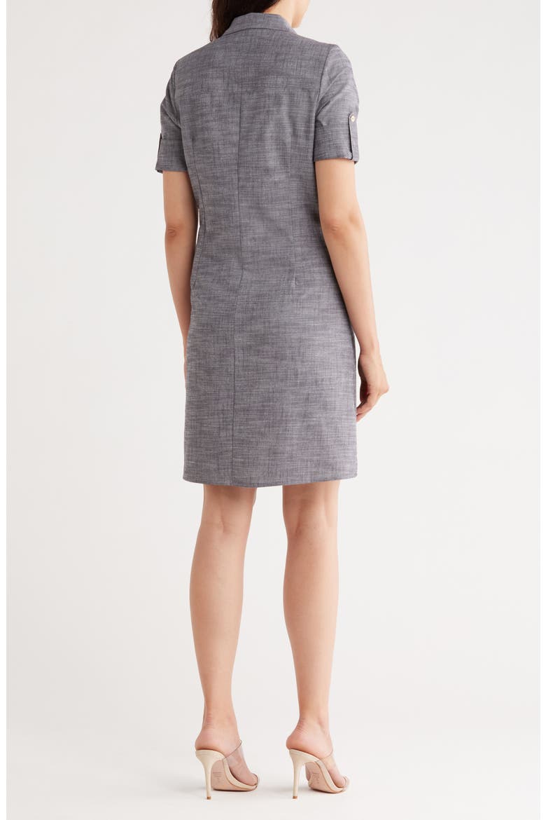 Short Sleeve Shirtdress, Alternate, color, DARK NAVY