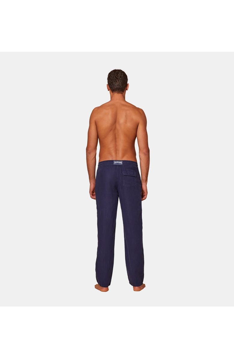 Vilebrequin Men's Solid Linen Pants, Alternate, color, Bleu Marine