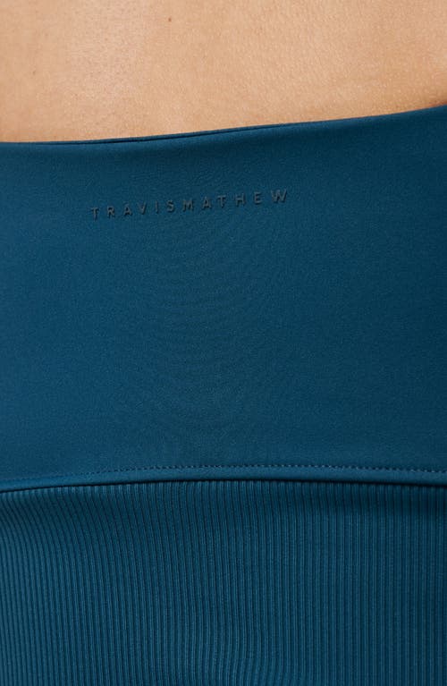 Travismathew Limitless Bonded Sports Bra In Blue