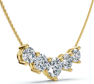 Bliss Diamond 3Ct Silvie Diamond Necklace 14k Gold 18" Lab Grown EF/VS