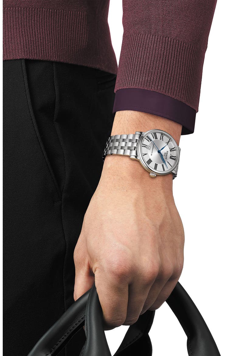 Carson Premium Powermatic Bracelet Watch, 40mm, Alternate, color, SILVER