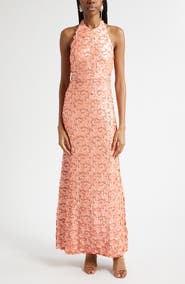 Ramy Brook Giada Sequin Halter Gown