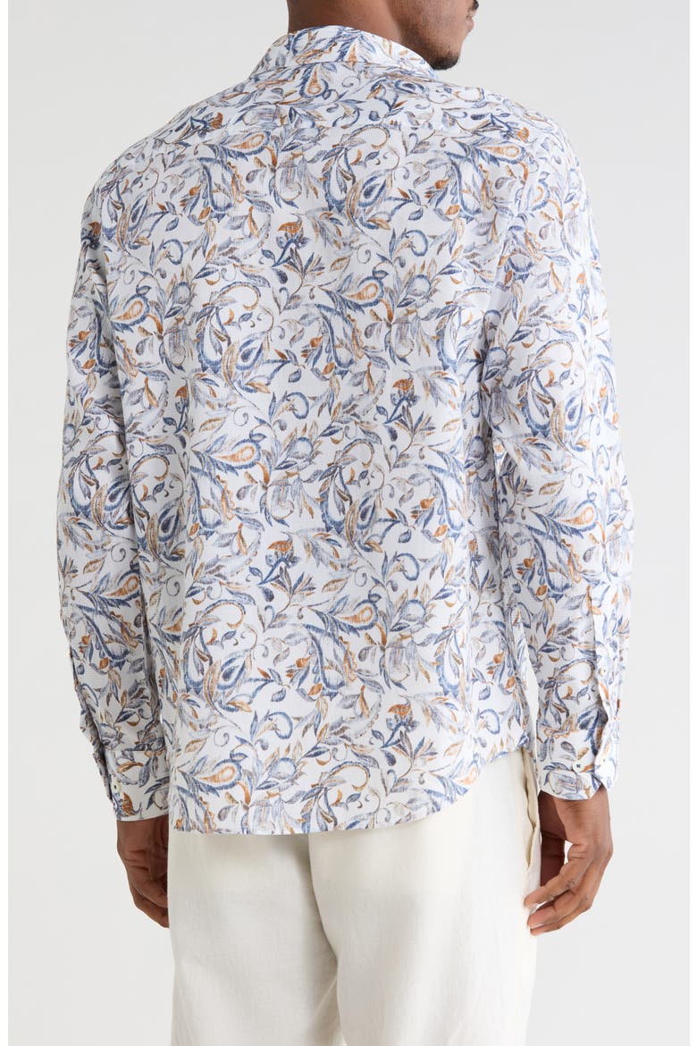 Woven Button Up Shirt, Alternate, color, PEACOCK