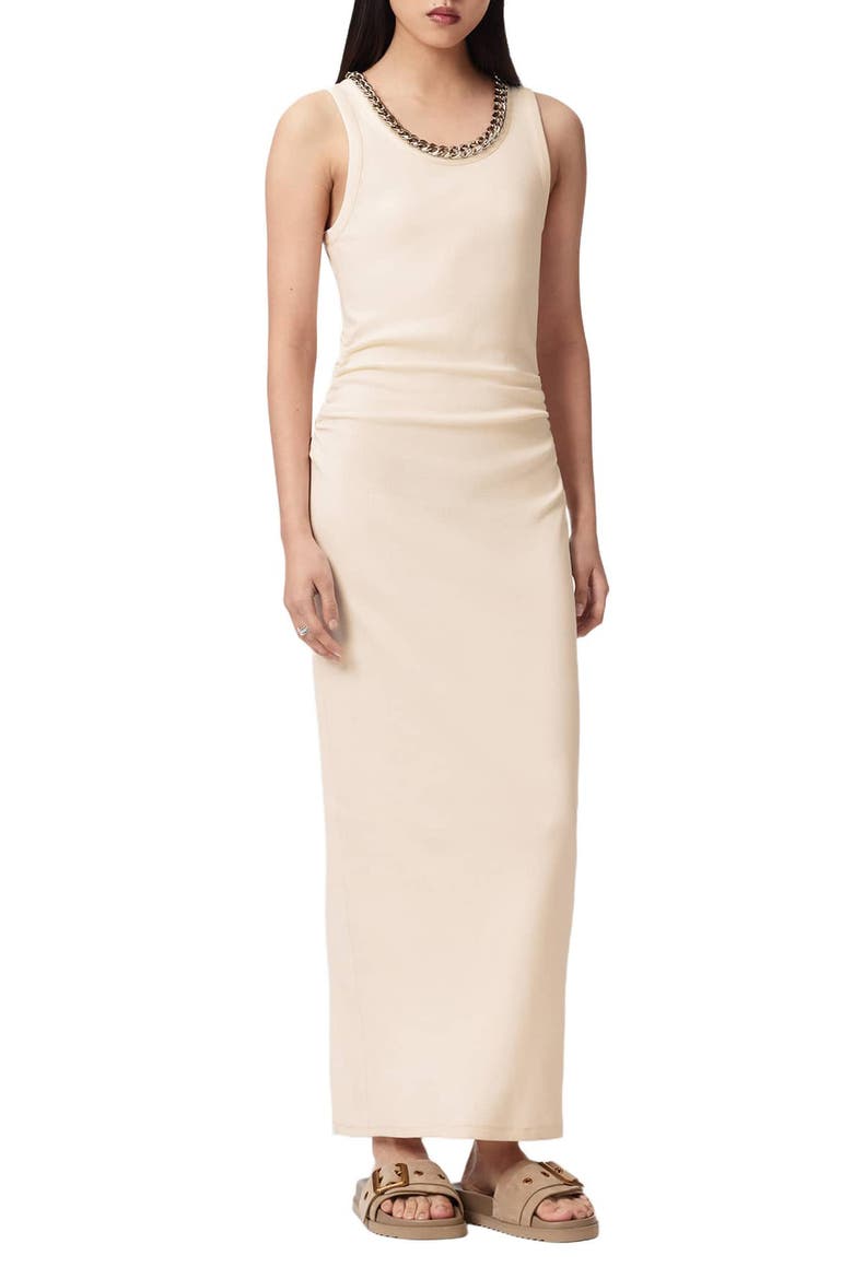 Lucy Sleeveless Body-Con Dress, Main, color, MALLOW WHITE