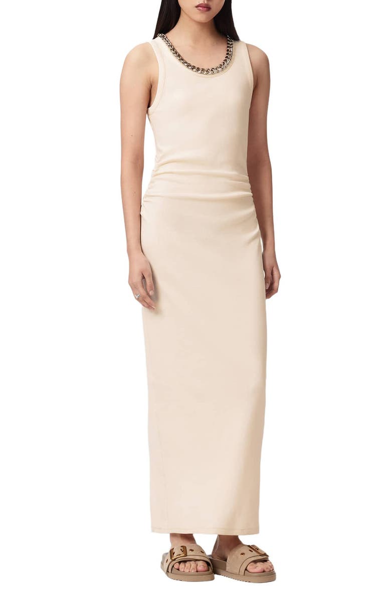 AllSaints Lucy Sleeveless Body-Con Dress, Main, color, Mallow White