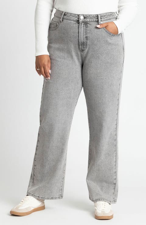 The Naomi Comfort Crop Stretch Straight Leg Jeans (Plus)