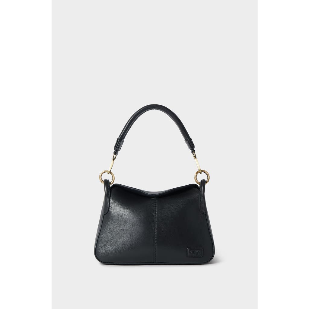 Osprey London The Oxford Small Leather Shoulder Bag In Black