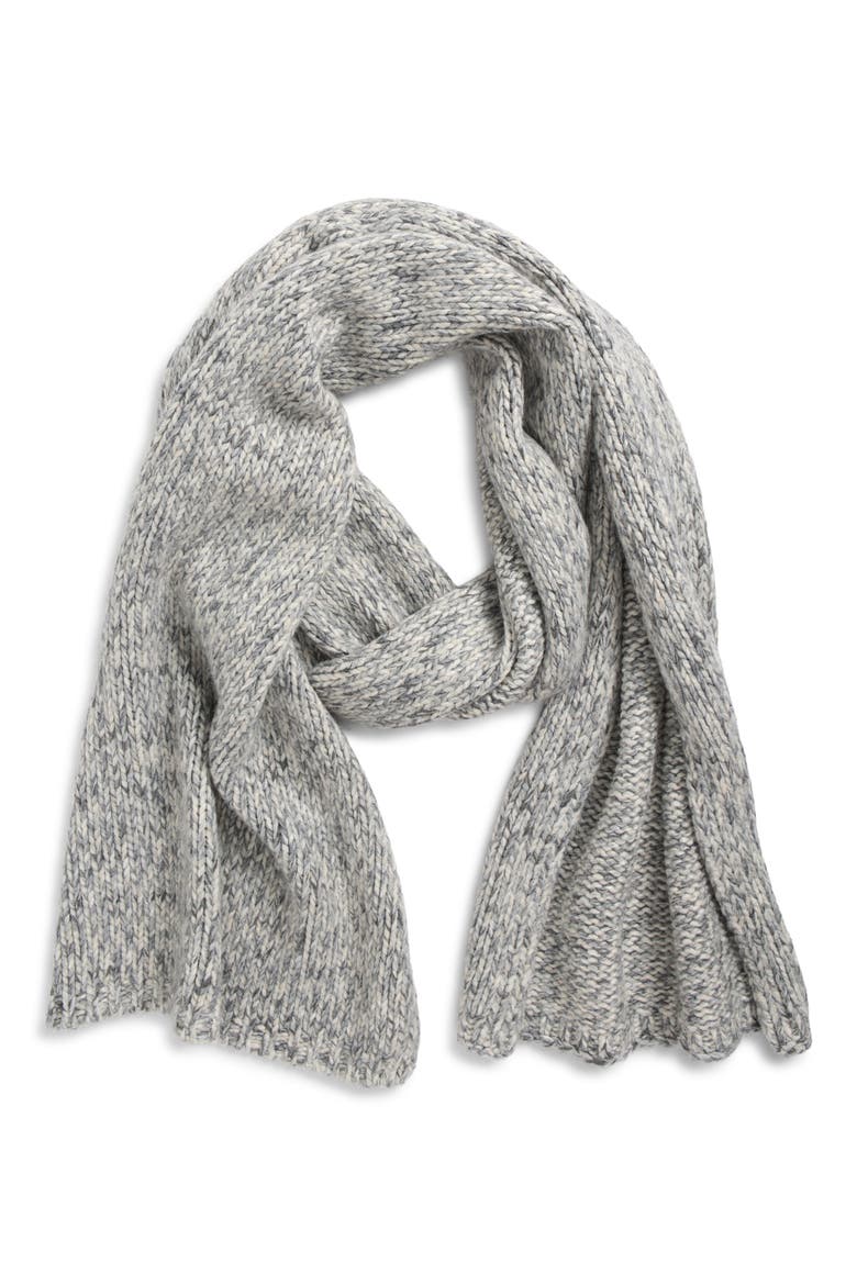 Chunky Marl Scarf, Main, color, GREY