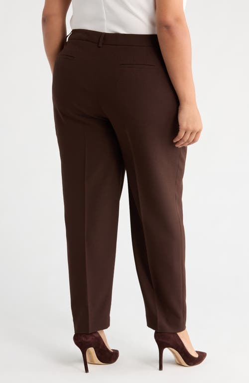 Tahari Asl Classic Crepe Pants In Brown