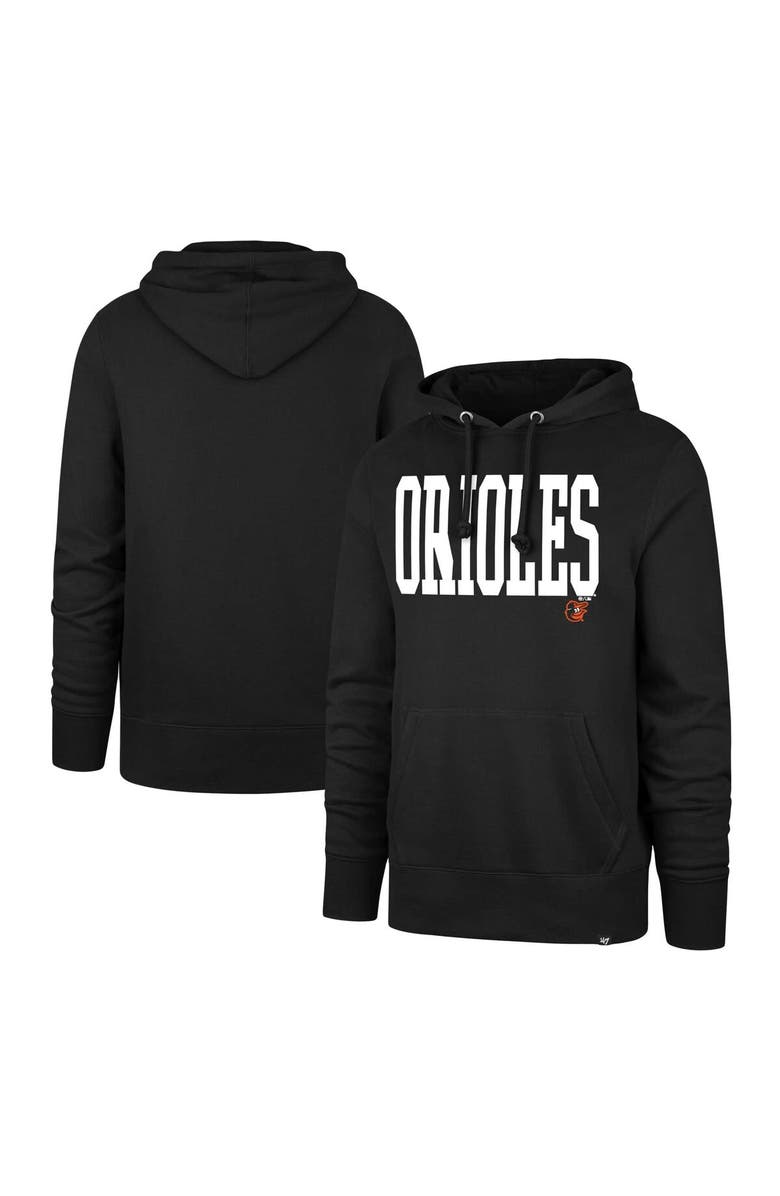 '47 Men's '47 Black Baltimore Orioles Dime Headline Pullover Hoodie, Alternate, color, Black
