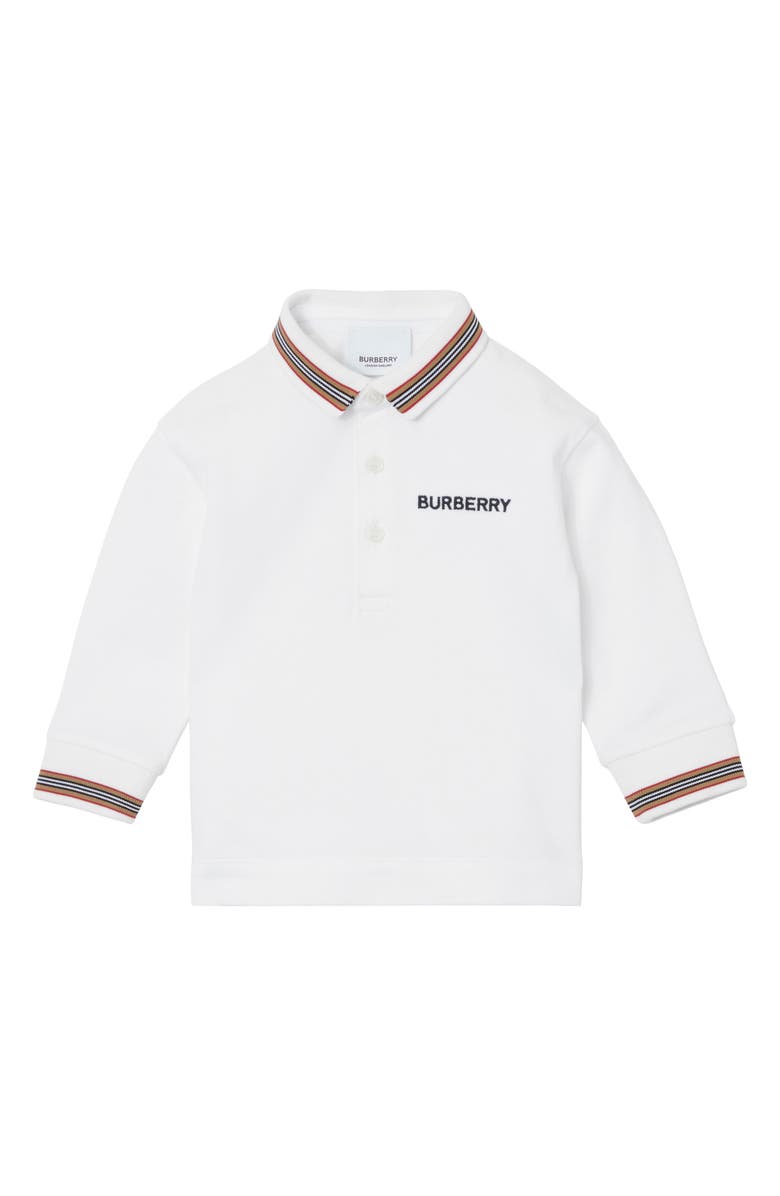 Burberry Kids' Christo Embroidered Logo Cotton Polo, Main, color,