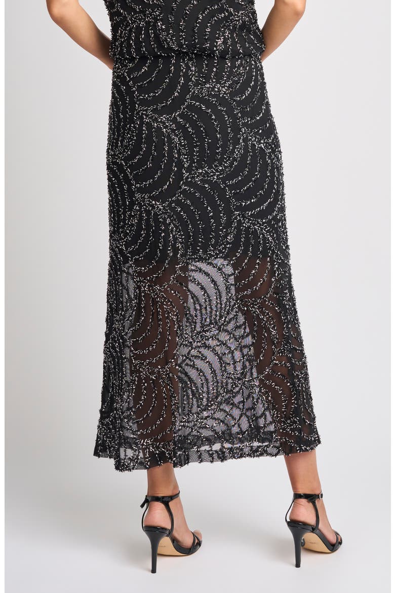 Beaded Maxi Skirt, Alternate, color, RICH BLACK 060