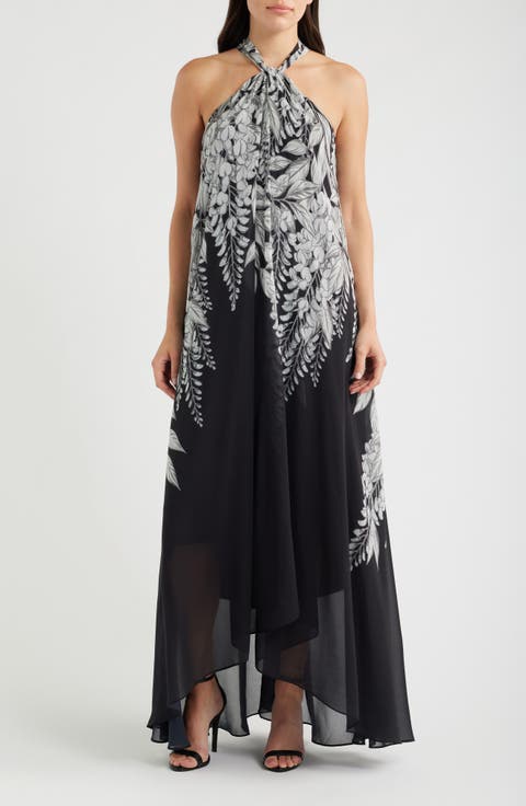 Daria Sleeveless Handkerchief Hem Maxi Dress