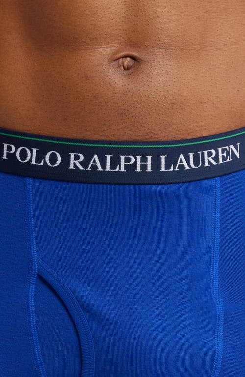 Polo Ralph Lauren Classic Fit Performance Cotton Boxer Briefs In Boy Strpe/blrd Green/rgby Royl