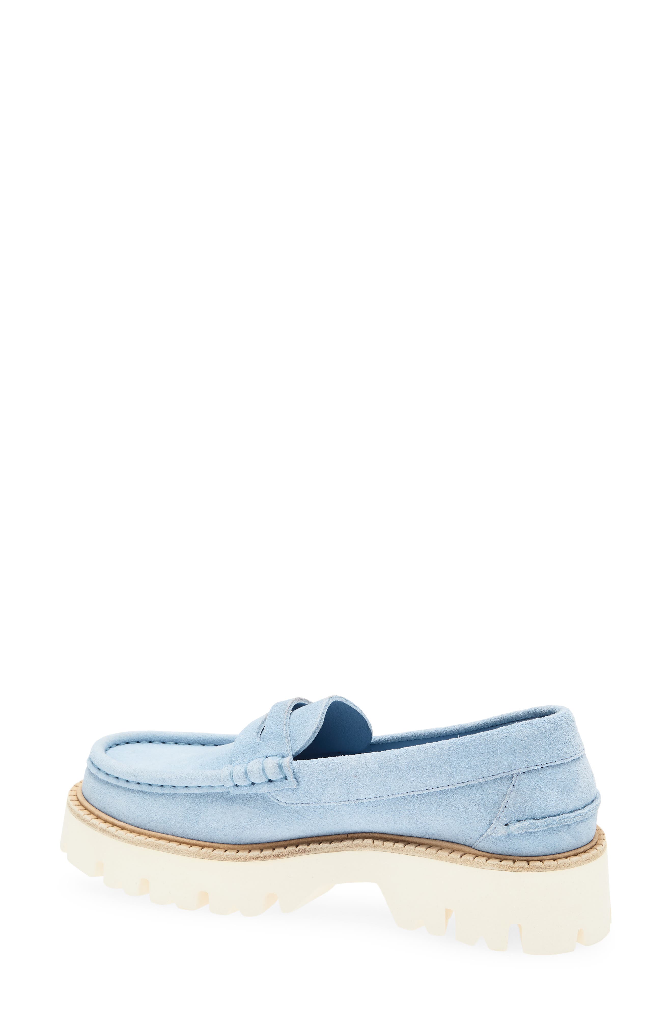 Pedro Garcia Sebas Lug Sole Penny Loafer, Alternate, color, Sky Castoro