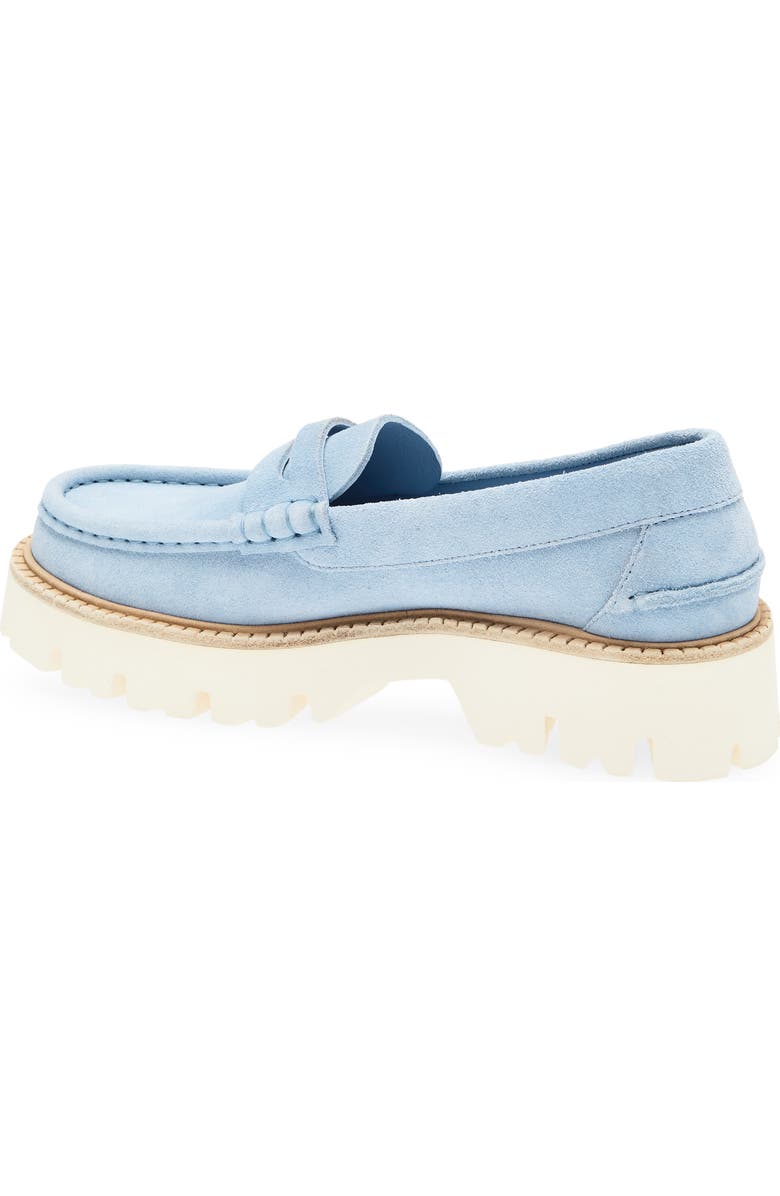 Pedro Garcia Sebas Lug Sole Penny Loafer, Alternate, color, Sky Castoro