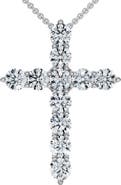 Bliss Diamond 1.25Ct Diamond Cross 14k Gold 18" Necklace 1" Tall Lab Grown