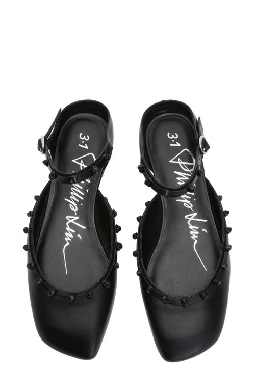 3.1 Phillip Lim Ankle Strap Flat In Black