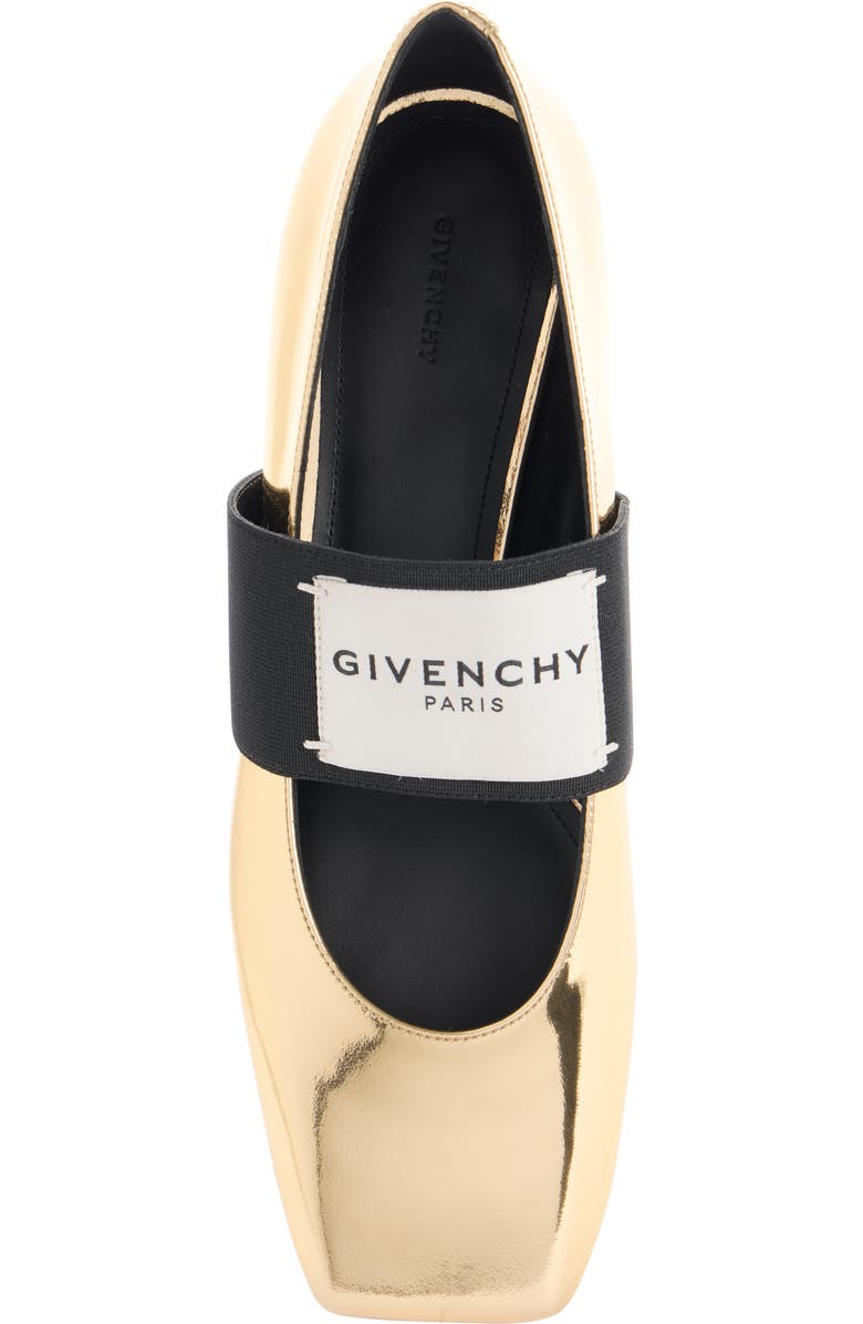Givenchy Sliced Square Toe Mary Jane Flat, Alternate, color, Golden