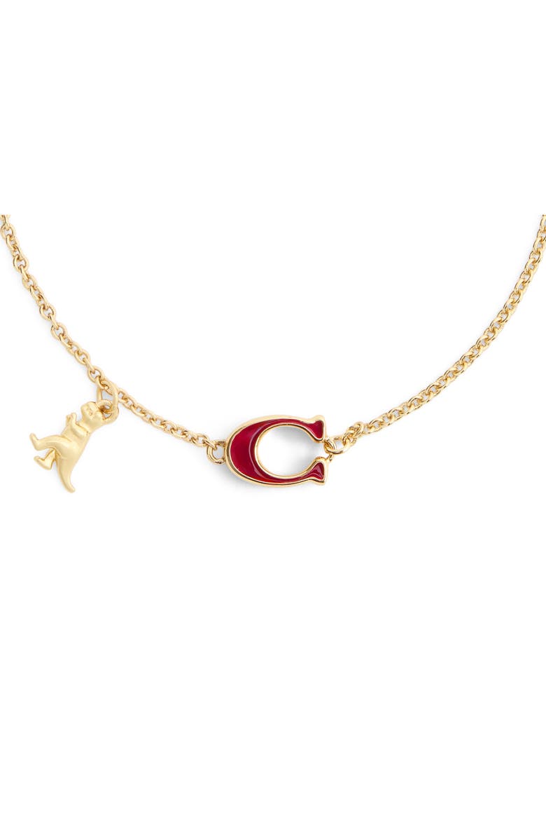 COACH C-Motif & T-Rex Charm Bracelet, Alternate, color, 