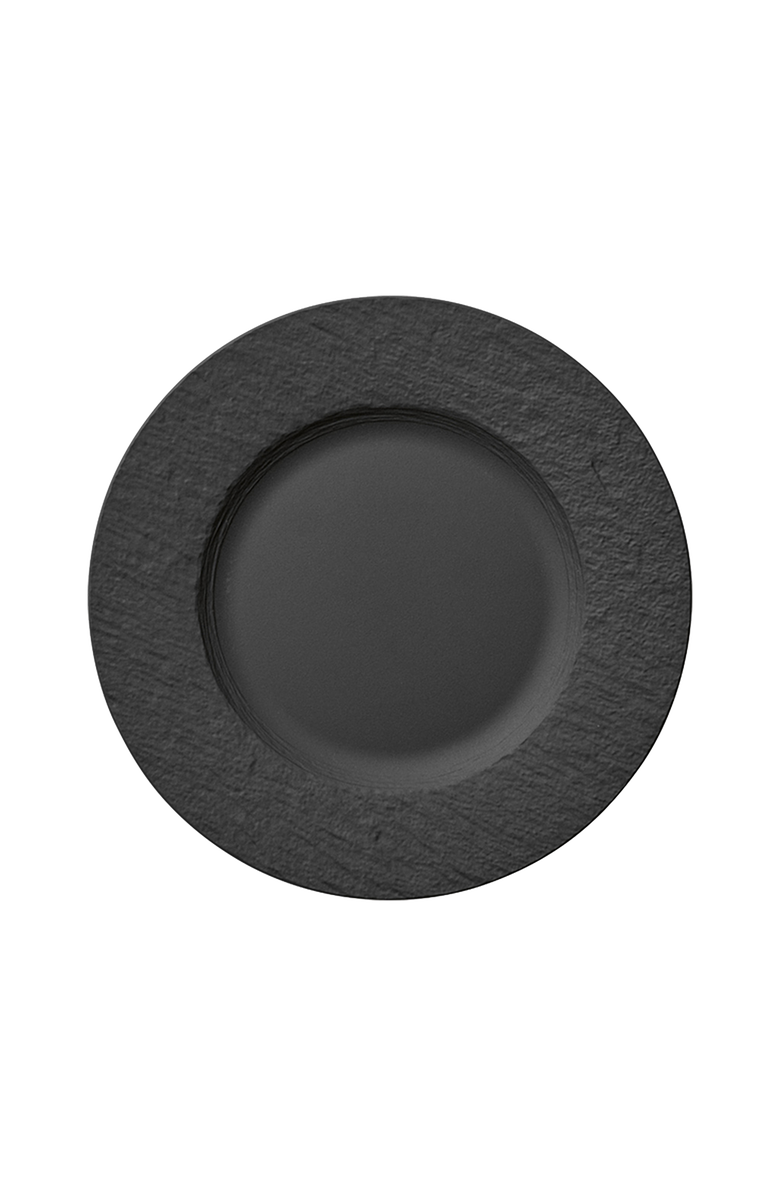 Villeroy & Boch Manufacture Rock Dinner Plate, Main, color, Black