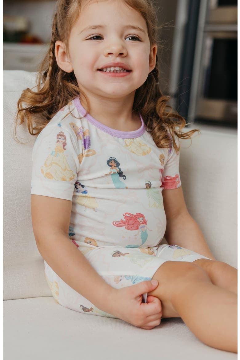 Disney Princess Fitted Two-Piece Short Pajamas, Alternate, color, DISNEY PRINCESS