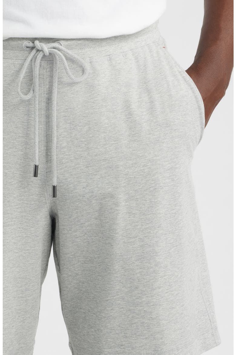 Stretch Cotton Lounge Shorts, Alternate, color, GREY HEATHER