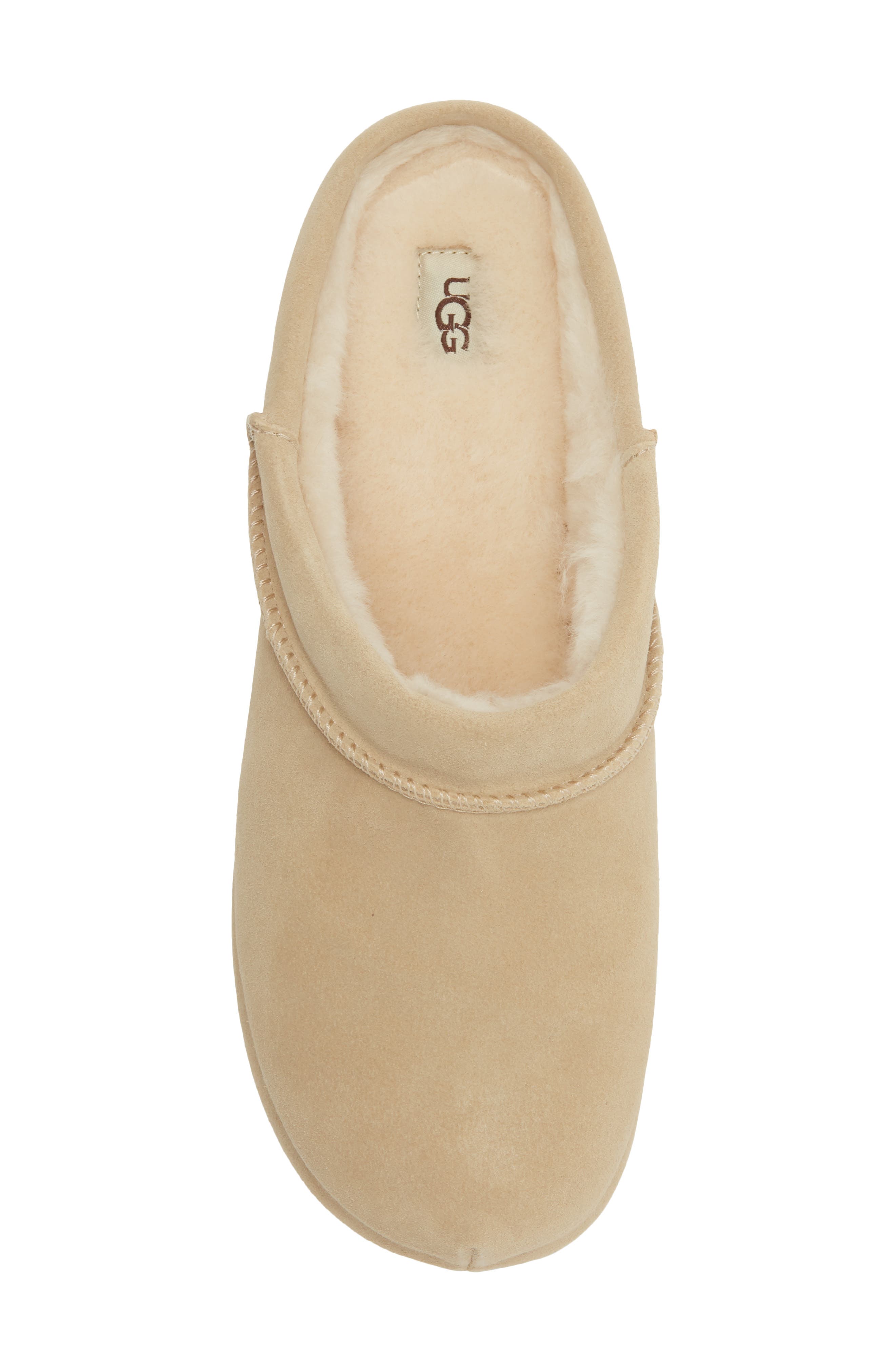 Enwrap Genuine Shearling Lined Leather Clog, Alternate, color, MUSTARD SEED