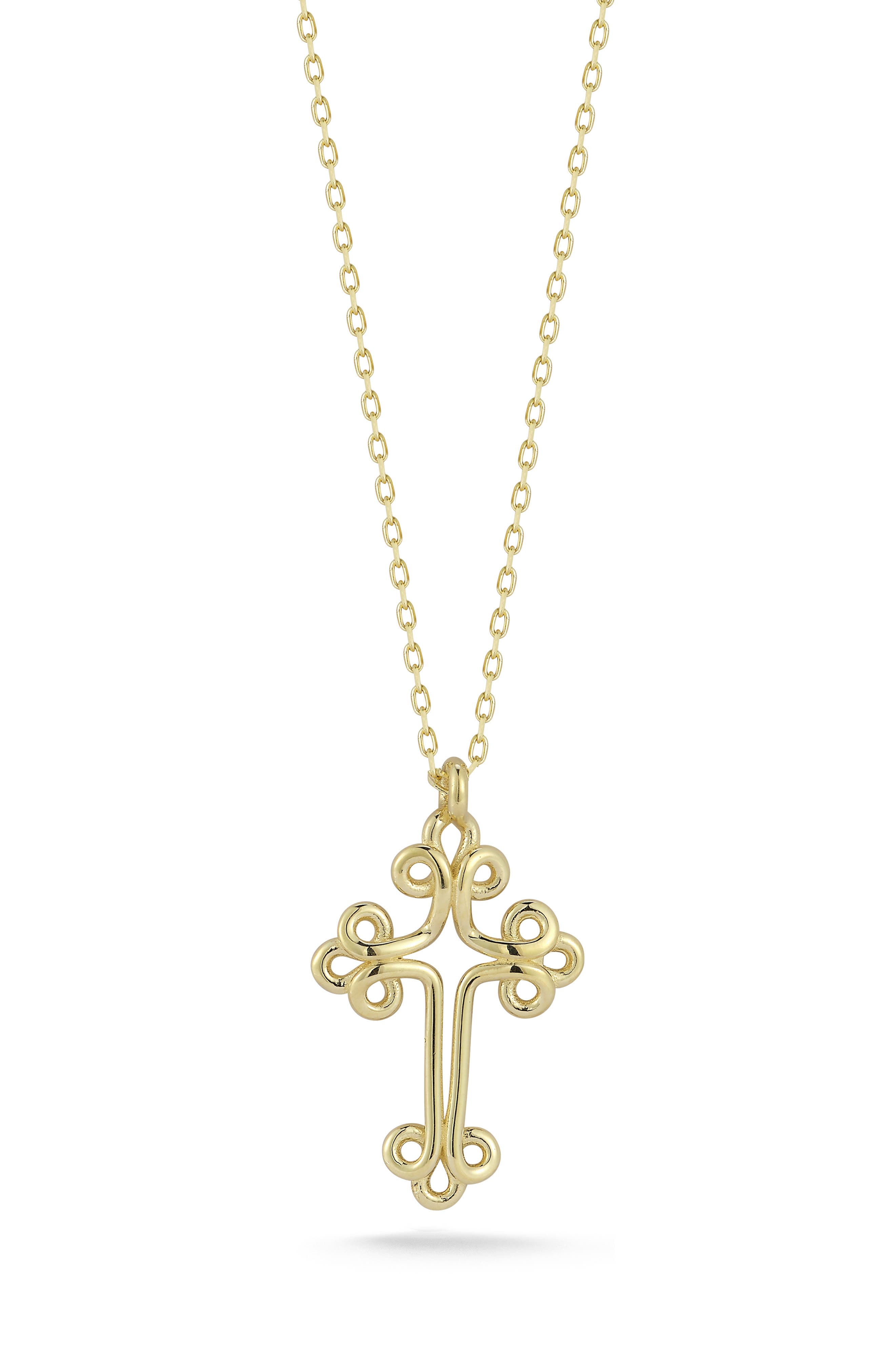 Ember Fine Jewelry 14K Gold Cross Pendant Necklace