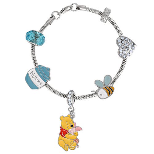 Winnie The Pooh Beaded Charm Bracelet In Metallic