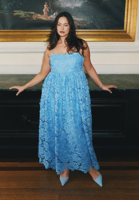 Fit And Flare Lace Gown (Plus)