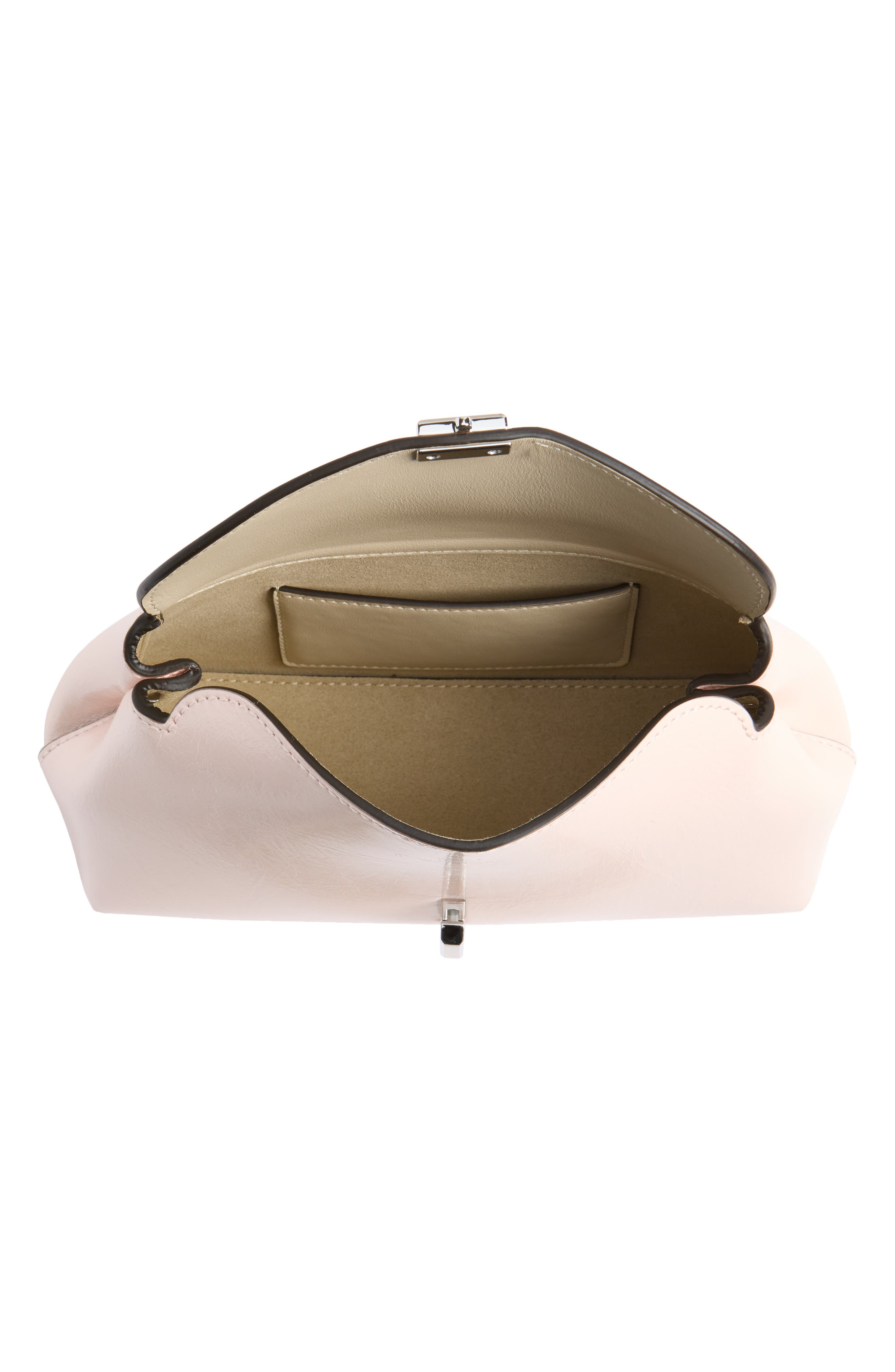 Mini T-Lock Naplak Leather Clutch, Alternate, color, FLAMINGO