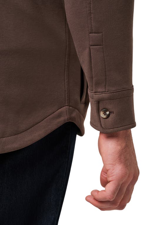 Travismathew Cloud Shirt Jacket In Chocolate