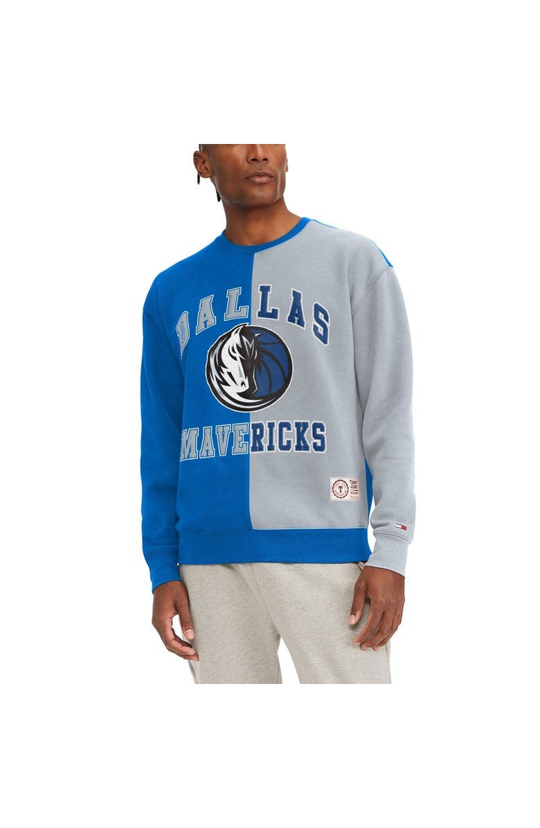 TOMMY JEANS Men's Tommy Jeans Royal/Gray Dallas Mavericks Keith Split Pullover Sweatshirt, Main, color, Royal