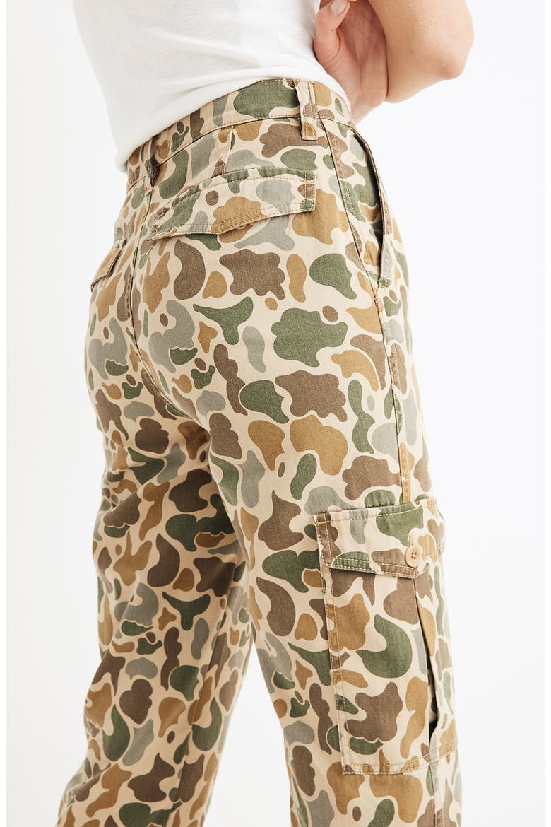 High Waist Camo Cargo Pants, Alternate, color, VINTAGE CAMO