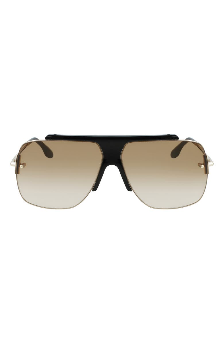Victoria Beckham 64mm Gradient Oversize Aviator Sunglasses, Main, color, 