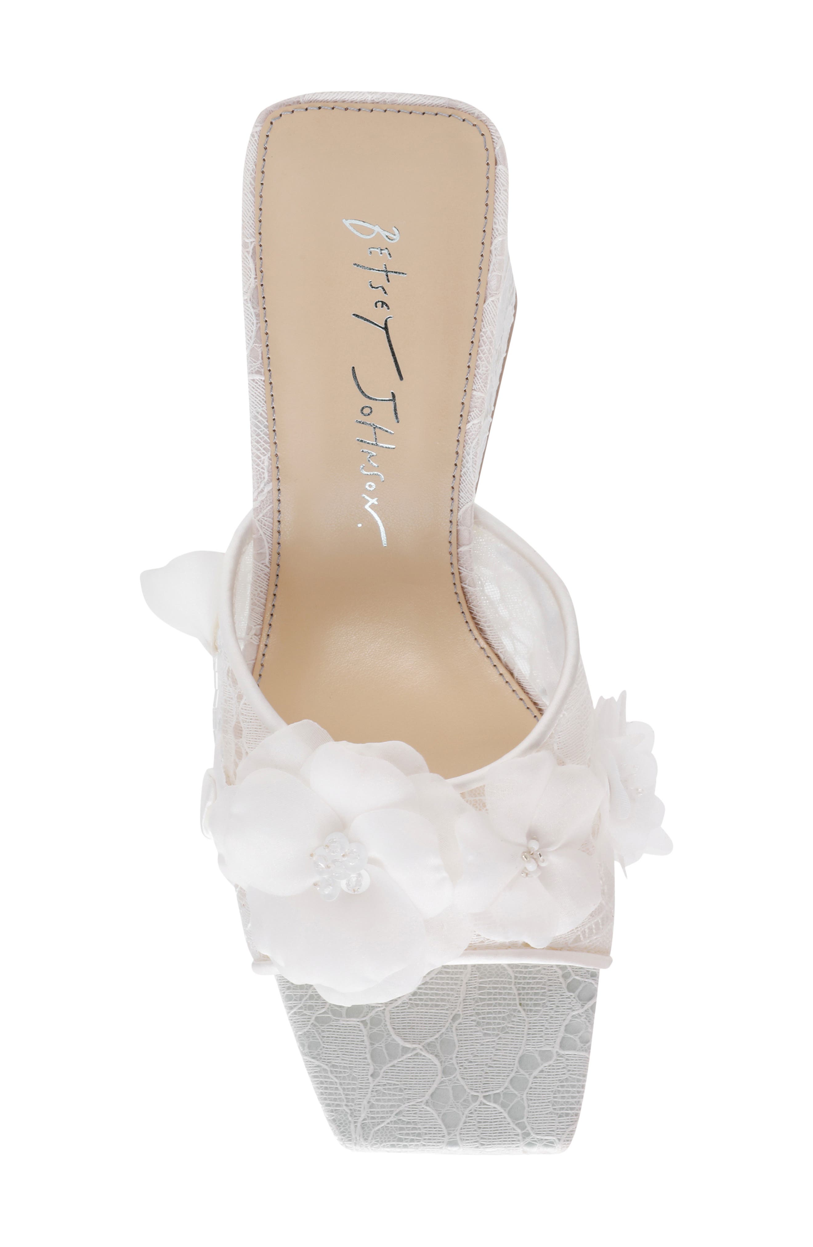 Betsey Johnson Heath Slide Sandal, Alternate, color, Ivory