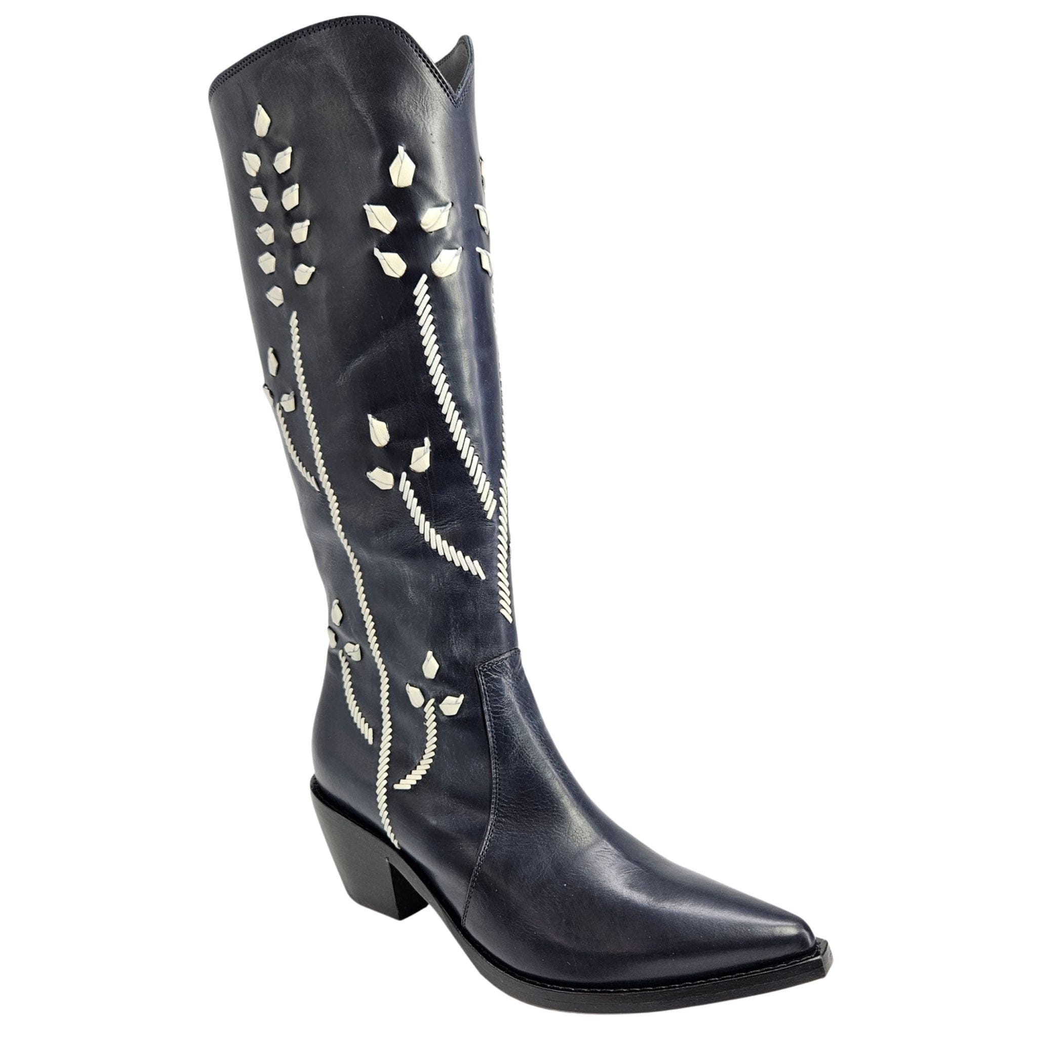 Madison Maison Cowboy Tall Boots with Floral Embroidery (Women) | Nordstrom