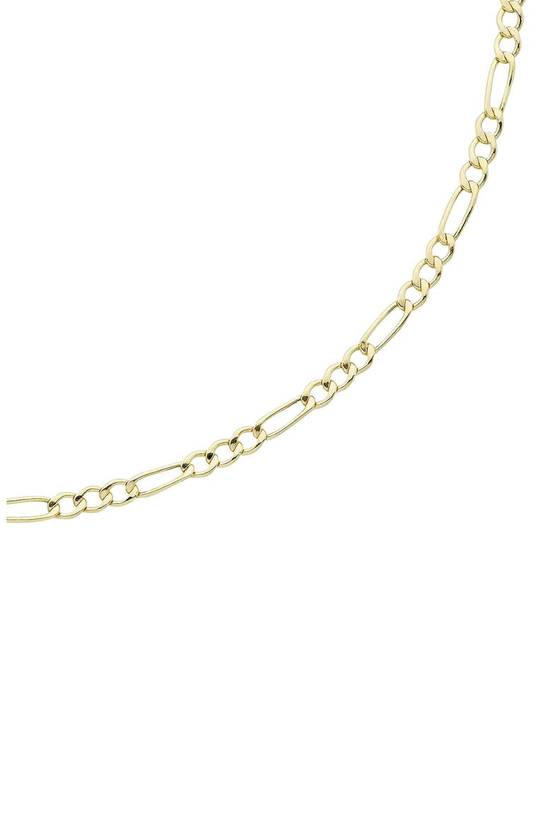 14K Gold Thin Figaro Chain, Alternate, color, YELLOW GOLD