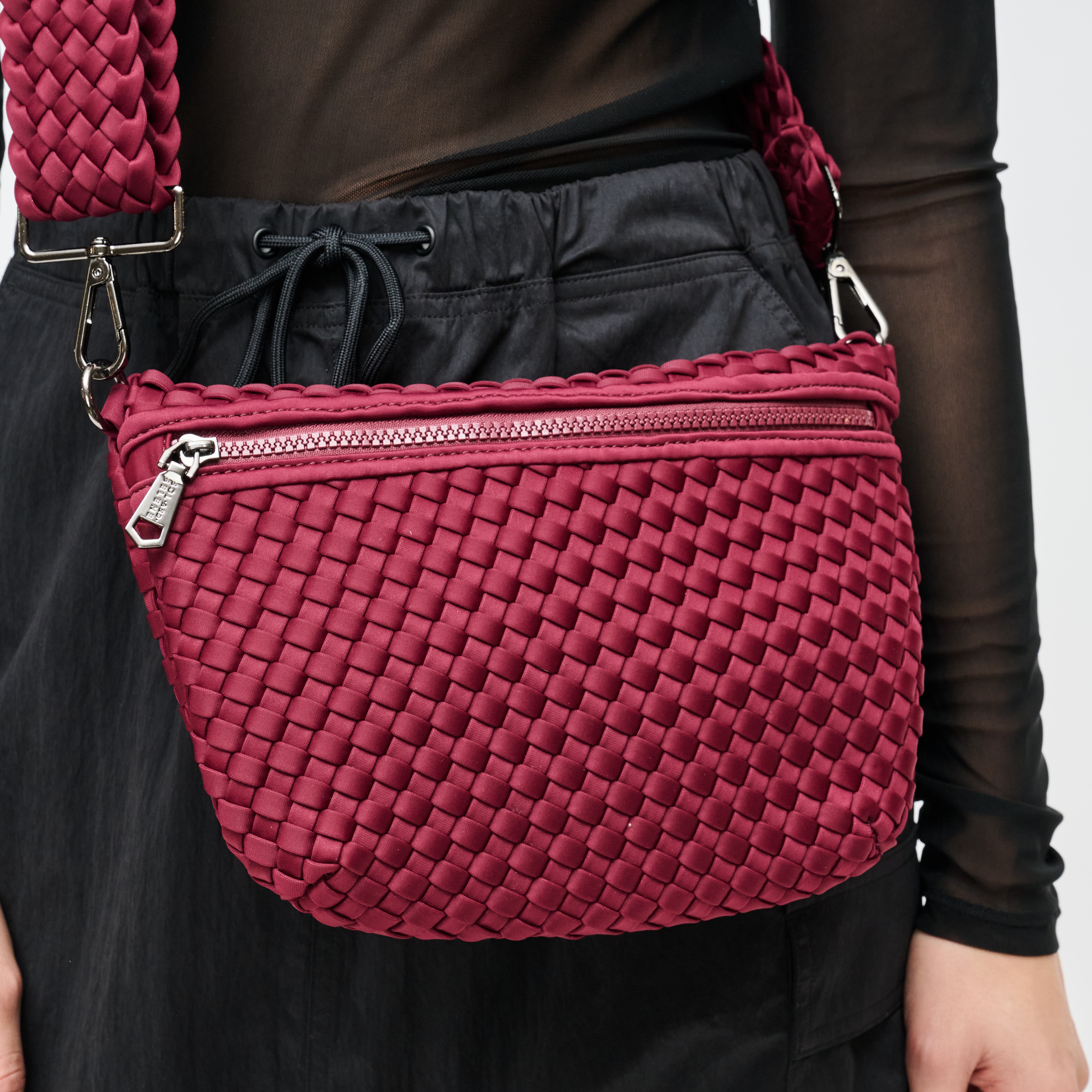 Sol and Selene Ethereal - Woven Neoprene Crossbody Bag, Alternate, color, Wine