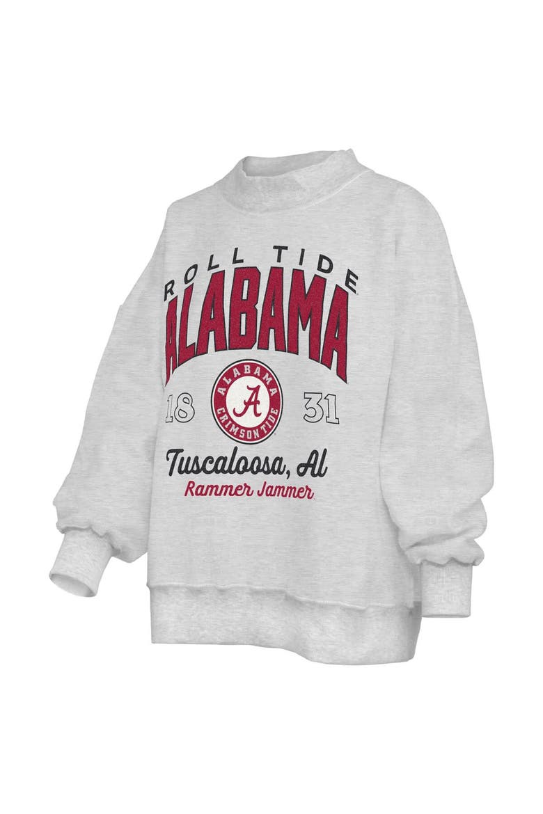 Women's Pressbox  Heather Gray Alabama Crimson Tide Reversible Sweatshirt, Alternate, color, Heather Gray
