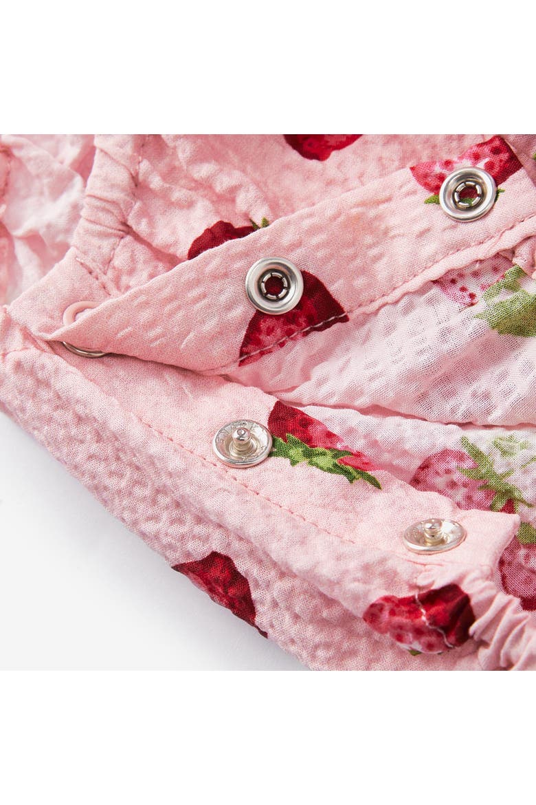 Ruffle Collar One Piece, Alternate, color, Strawberry
