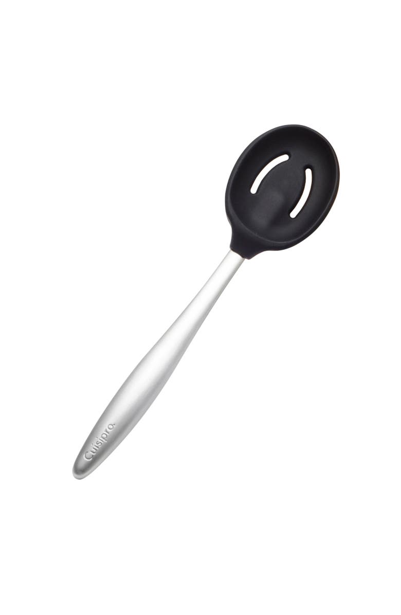 CUISIPRO 8-Inch Silicone Piccolo Slotted Spoon, Alternate, color, Black