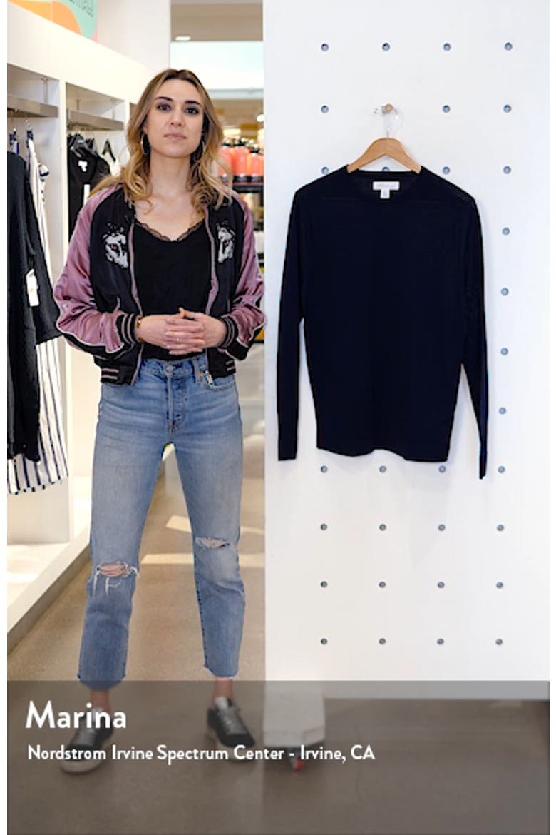 Merino Wool Blend Crewneck Sweater video